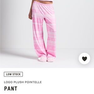 SKIMS Pink Plush Pointelle Bubble gum fair isle SOLD OUT Pants XS RARE   Obo